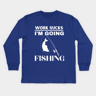 FUNNY FISHING Kids Long Sleeve T-Shirt